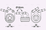 FT3458 Chladič motorového oleja AVA QUALITY COOLING