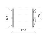 FT6416 Výmenník tepla vnútorného kúrenia AVA QUALITY COOLING