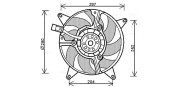 FT7544 Ventilátor chladenia motora AVA QUALITY COOLING