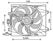 FT7582 Ventilátor chladenia motora AVA QUALITY COOLING