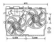 FT7584 Ventilátor chladenia motora AVA QUALITY COOLING