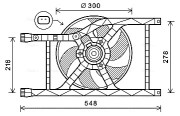 FT7593 Ventilátor chladenia motora AVA QUALITY COOLING