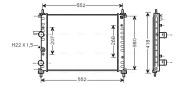 FTA2182 Chladič motora AVA QUALITY COOLING