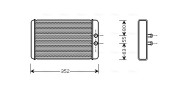 FTA6265 Výmenník tepla vnútorného kúrenia AVA QUALITY COOLING