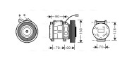 HDAK196 Kompresor klimatizácie AVA QUALITY COOLING