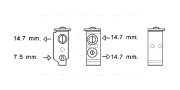 HY1385 Expanzný ventil klimatizácie AVA QUALITY COOLING