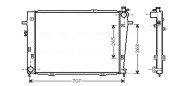 HY2126 Chladič motora AVA QUALITY COOLING