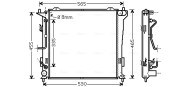 HY2182 Chladič motora AVA QUALITY COOLING