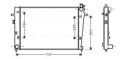 HY2204 Chladič motora AVA QUALITY COOLING