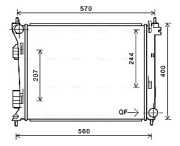 HY2274 Chladič motora AVA QUALITY COOLING