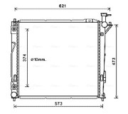 HY2339 Chladič motora AVA QUALITY COOLING