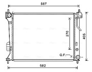 HY2428 Chladič motora AVA QUALITY COOLING