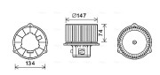 HY8354 Vnútorný ventilátor AVA QUALITY COOLING