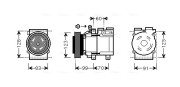 HYAK138 Kompresor klimatizácie AVA QUALITY COOLING