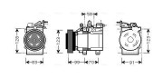 HYAK197 Kompresor klimatizácie AVA QUALITY COOLING