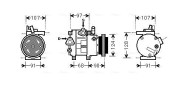 HYAK215 Kompresor klimatizácie AVA QUALITY COOLING