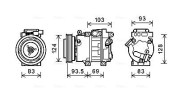 HYAK238 Kompresor klimatizácie AVA QUALITY COOLING