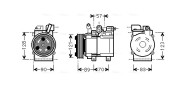HYK257 Kompresor klimatizácie AVA QUALITY COOLING