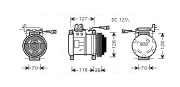IVK075 Kompresor klimatizácie AVA QUALITY COOLING