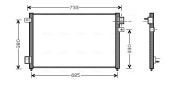 JR5036 Kondenzátor klimatizácie AVA QUALITY COOLING