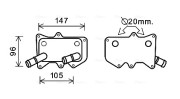 KA3215 Chladič motorového oleja AVA QUALITY COOLING