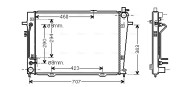 KAA2132 Chladič motora AVA QUALITY COOLING