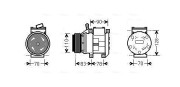 KAAK173 Kompresor klimatizácie AVA QUALITY COOLING