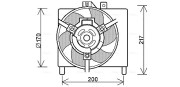 MC7503 Ventilátor chladenia motora AVA QUALITY COOLING