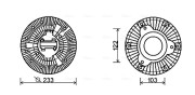 MEC252 Spojka ventilátora chladenia AVA QUALITY COOLING