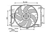 MS7522 Ventilátor chladenia motora AVA QUALITY COOLING