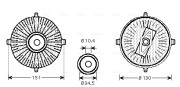 MSC420 Spojka ventilátora chladenia AVA QUALITY COOLING