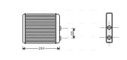 OL6259 Výmenník tepla vnútorného kúrenia AVA QUALITY COOLING