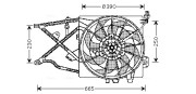 OL7505 Ventilátor chladenia motora AVA QUALITY COOLING