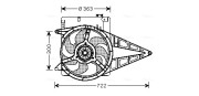 OL7511 Ventilátor chladenia motora AVA QUALITY COOLING