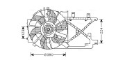 OL7516 Ventilátor chladenia motora AVA QUALITY COOLING