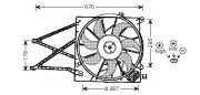 OL7524 Ventilátor chladenia motora AVA QUALITY COOLING