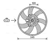 OL7565 Ventilátor chladenia motora AVA QUALITY COOLING