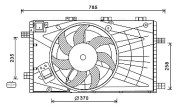 OL7621 Ventilátor chladenia motora AVA QUALITY COOLING