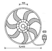 OL7657 Ventilátor chladenia motora AVA QUALITY COOLING