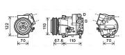 OLAK606 Kompresor klimatizácie AVA QUALITY COOLING