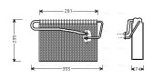 OLV167 Výparník klimatizácie AVA QUALITY COOLING