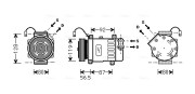 PEAK036 Kompresor klimatizácie AVA QUALITY COOLING