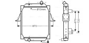 RE2070 Chladič motora AVA QUALITY COOLING