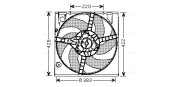 RT7522 Ventilátor chladenia motora AVA QUALITY COOLING