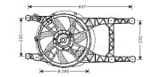 RT7532 Ventilátor chladenia motora AVA QUALITY COOLING