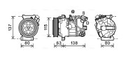 RTAK491 Kompresor klimatizácie AVA QUALITY COOLING