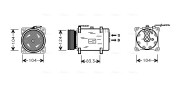RTK038 Kompresor klimatizácie AVA QUALITY COOLING