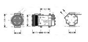 RTK127 Kompresor klimatizácie AVA QUALITY COOLING