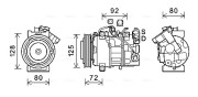 RTK628 Kompresor klimatizácie AVA QUALITY COOLING