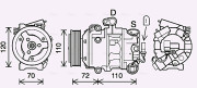 SAK026 Kompresor klimatizácie AVA QUALITY COOLING